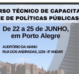 Curso Técnico de Capacitação e de Políticas Públicas - 22 a 25 de junho