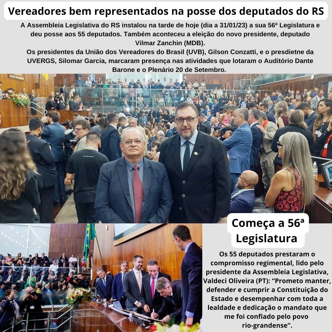 Começa a 56ª Legislatura da Assembléia Legislativa do RS